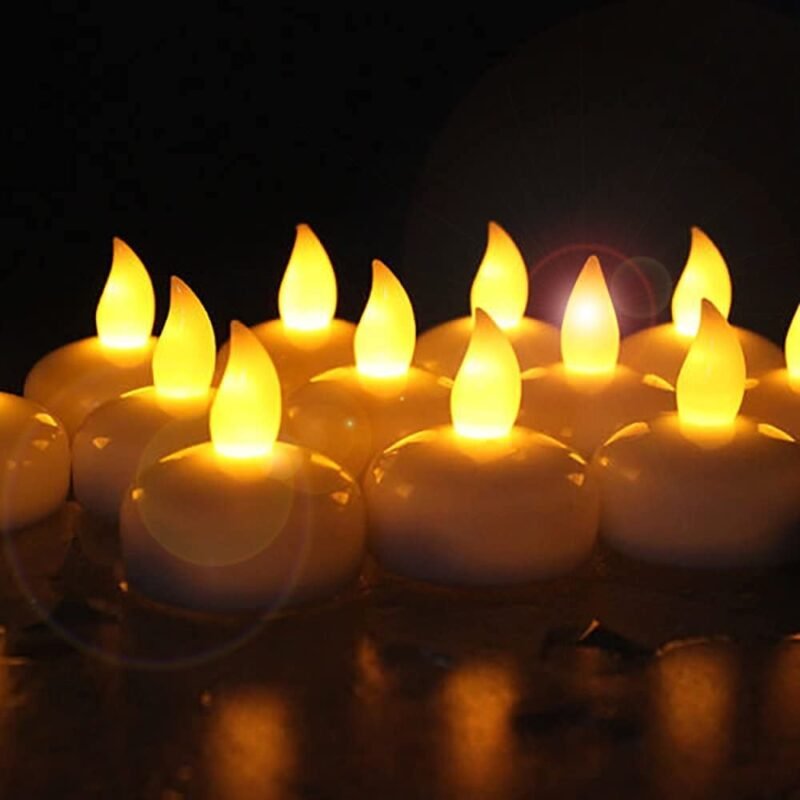 RUMPES Floating Tealight Water Sensor Battery Operated Waterproof LED - Image 3