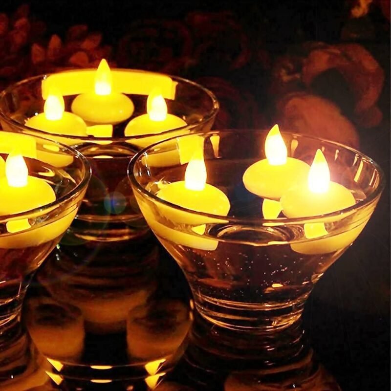 RUMPES Floating Tealight Water Sensor Battery Operated Waterproof LED - Image 6