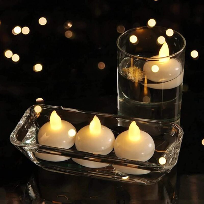 RUMPES Floating Tealight Water Sensor Battery Operated Waterproof LED - Image 7