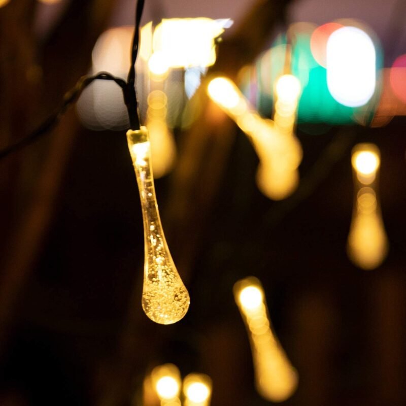 PESCA 50 LED 8 Meter Waterdrop Decorative String Lights - Image 4