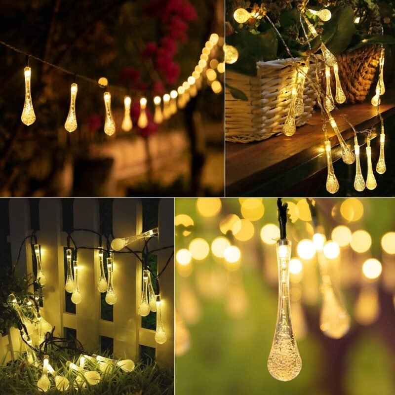PESCA 50 LED 8 Meter Waterdrop Decorative String Lights - Image 6