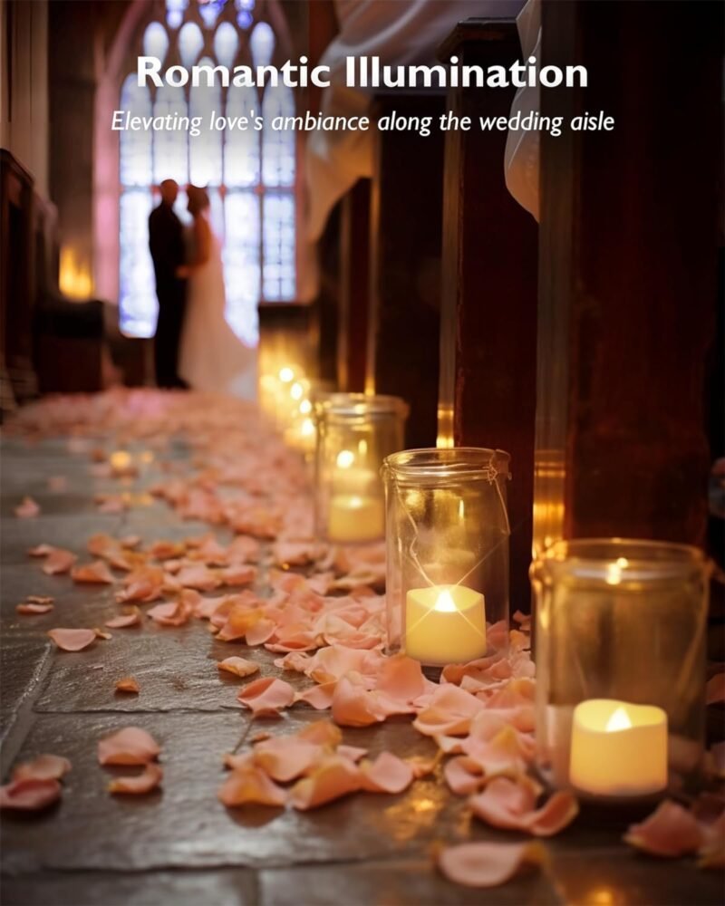 Homemory 72 Pack Flameless Flickering LED Tealight Candles - Image 5