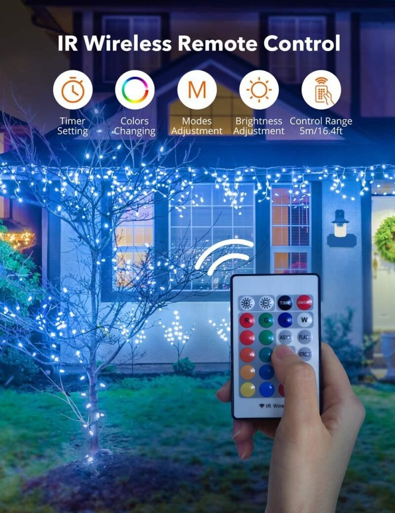 XERGY 33ft 100 LED Copper Wire Fairy String Lights - Image 9
