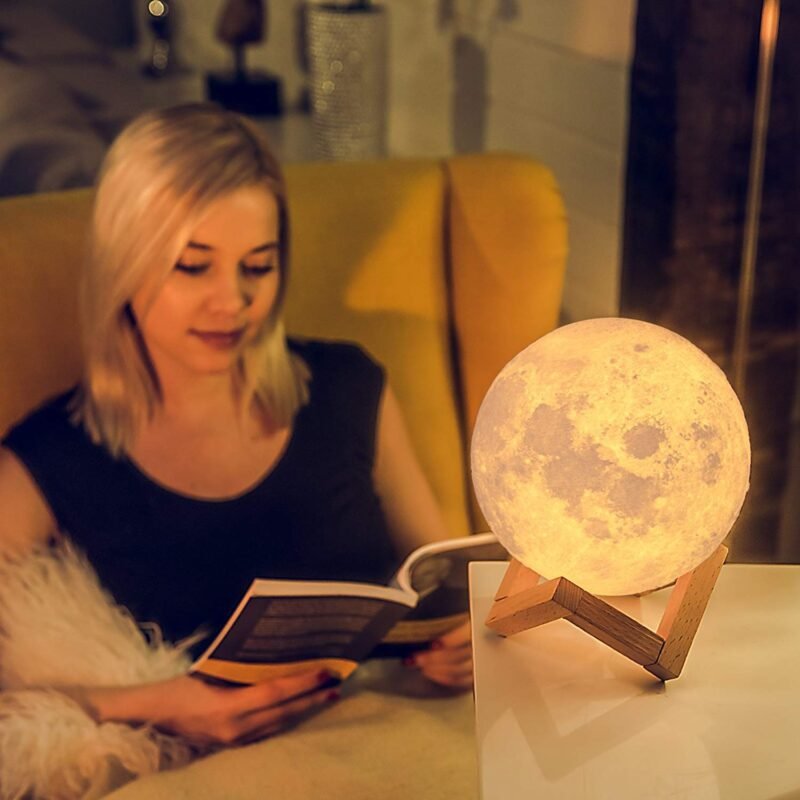 RUCON® 3D Moon lamp Night lamp 7 Multi Colors - Image 4
