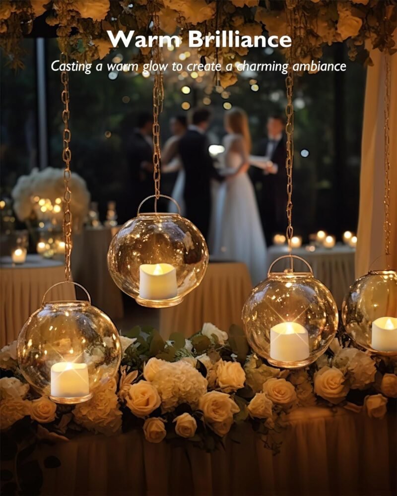 Homemory 72 Pack Flameless Flickering LED Tealight Candles - Image 2