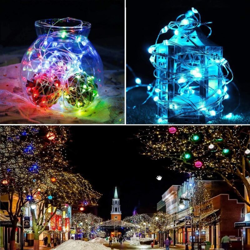 XERGY 33ft 100 LED Copper Wire Fairy String Lights - Image 7