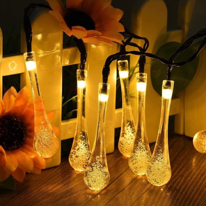 PESCA 50 LED 8 Meter Waterdrop Decorative String Lights - Image 9
