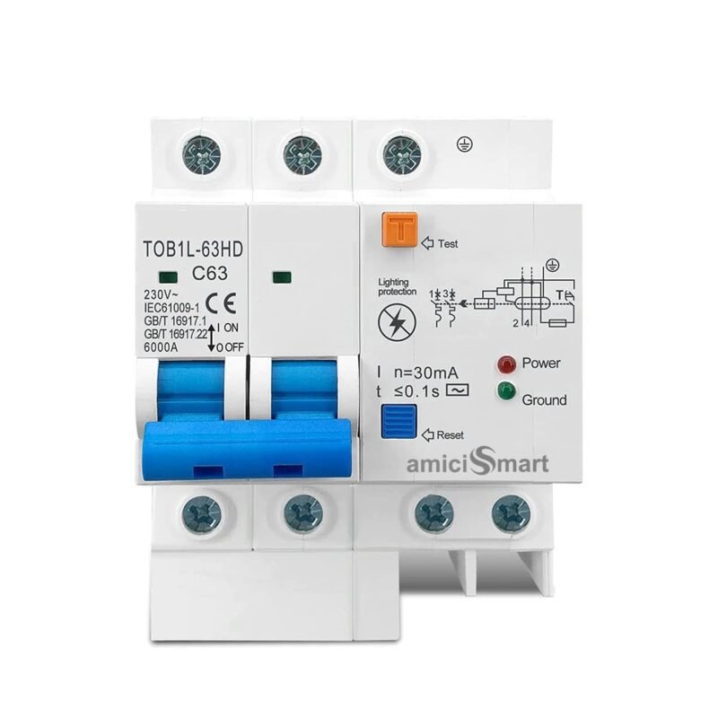 AmiciSmart RCBO 63A Single Phase Circuit
