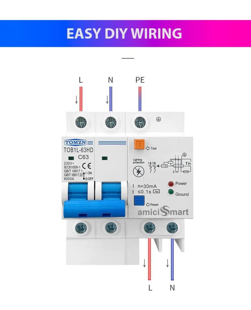 AmiciSmart RCBO 63A Single Phase Circuit - Image 3
