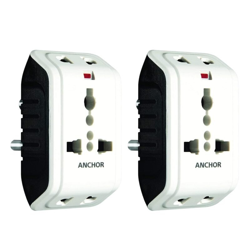Anchor Universal Multi Plug Adaptor with Indicator - Pack of 2