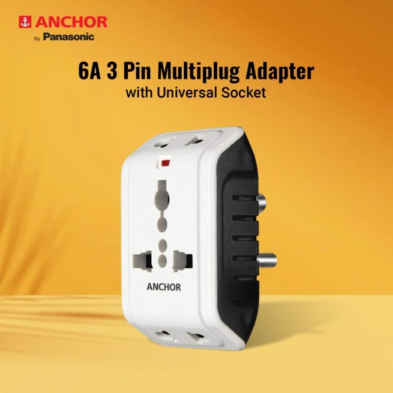 Anchor by Panasonic 6A 3 Pin Multiplug Adapter - Image 3