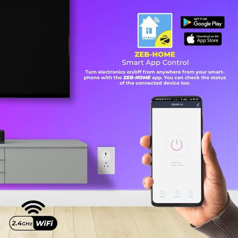 Zebronics ZEB-SP110, Smart Wi-Fi Plug - Image 4