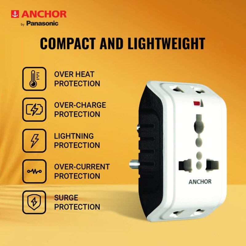 Anchor by Panasonic 6A 3 Pin Multiplug Adapter - Image 5