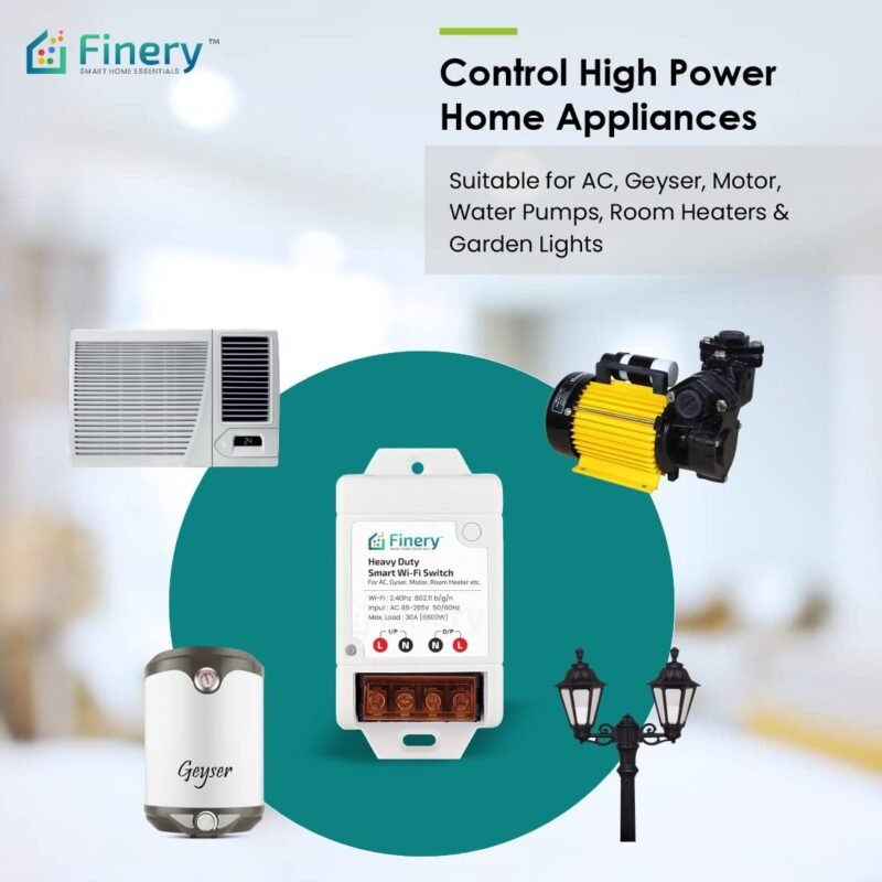 Finery 30A(6600W) BLE + WiFi Smart Switch for AC - Image 7