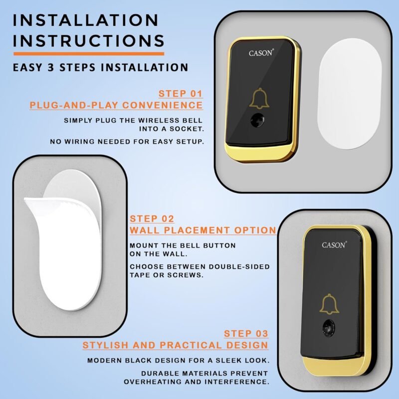 CASON - Wireless Door Bell for Home - Image 9